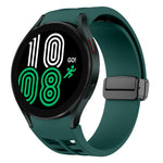 Richard 磁性摺疊黑色扣矽膠錶帶，適用於 Samsung Galaxy Watch 5 40 / 44mm，適用於 Samsung Galaxy Watch 5 Pro 45mm，適用於 Samsung Galaxy Watch 4 40 / 44mm