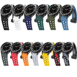 Richard 磁性摺疊黑色扣矽膠錶帶，適用於 Samsung Galaxy Watch 5 40 / 44mm，適用於 Samsung Galaxy Watch 5 Pro 45mm，適用於 Samsung Galaxy Watch 4 40 / 44mm