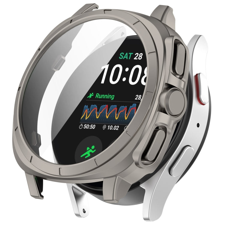PC + 強化玻璃膜一體式錶殼保護套，適用於 Samsung Galaxy Watch 7 40mm