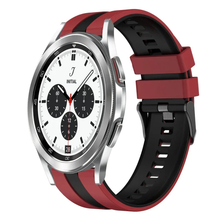 20毫米雙色運動矽膠錶帶，適用於 Samsung Galaxy Watch 4 Classic 42毫米，Samsung Galaxy Watch Active 2 44毫米，Samsung Galaxy Watch Active 2 40毫米