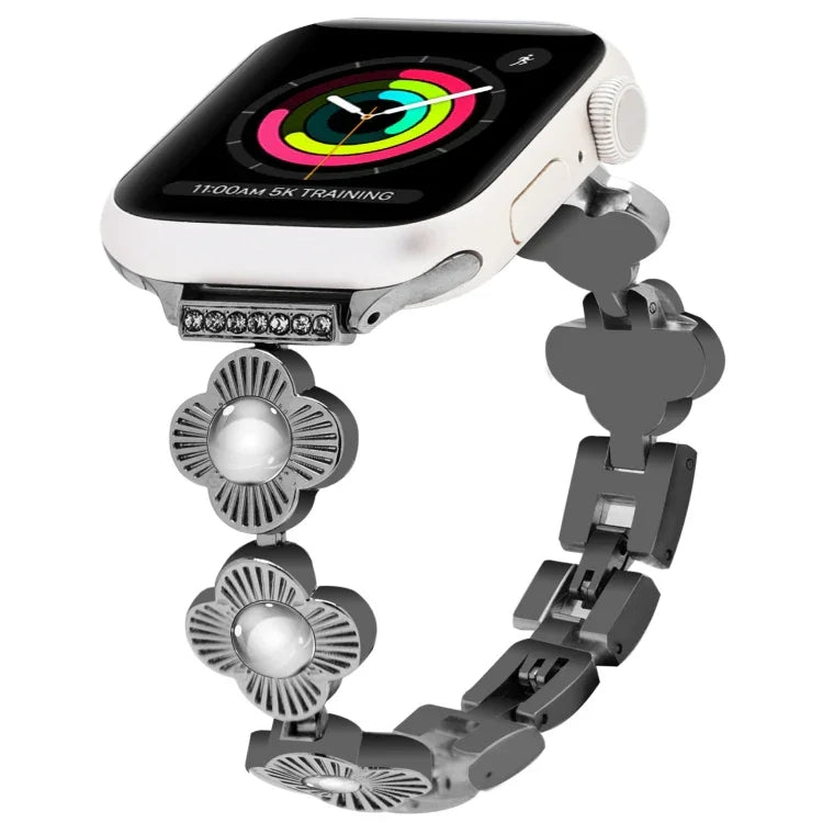 四葉草快拆金屬鍊錶帶，適用於 Apple Watch Series 3 38mm，適用於 Apple Watch Series 3 42mm