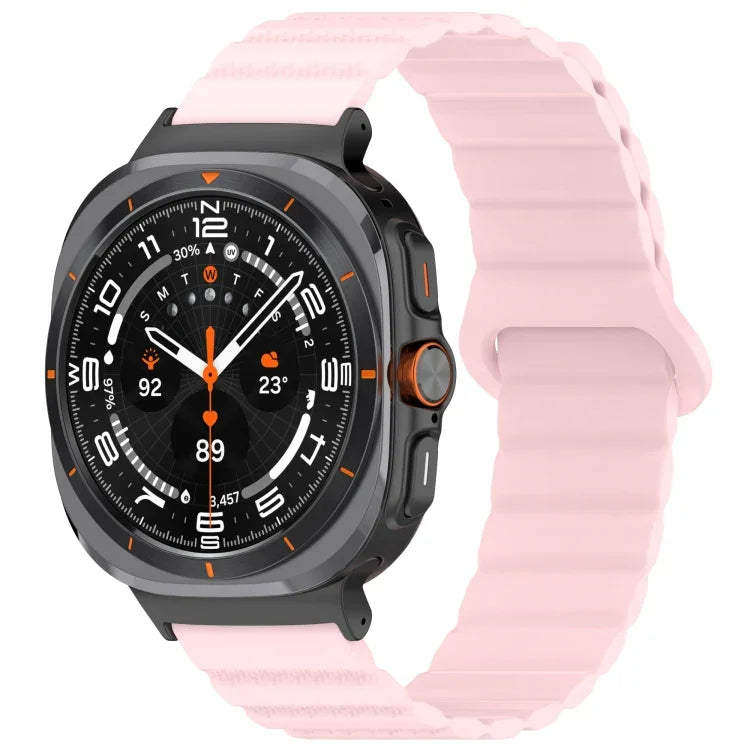 適用於 Samsung Galaxy Watch Ultra 47mm 斑點雙色磁吸矽膠錶帶