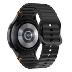 波浪紋縫線矽膠錶帶，適用於 Samsung Galaxy Watch 7 40 / 44mm、Samsung Galaxy Watch 6 Classic、Samsung Galaxy Watch 6 40 / 44mm、Samsung Galaxy Watch 5 40 / 44mm