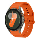波浪紋縫線矽膠錶帶，適用於 Samsung Galaxy Watch 7 40 / 44mm、Samsung Galaxy Watch 6 Classic、Samsung Galaxy Watch 6 40 / 44mm、Samsung Galaxy Watch 5 40 / 44mm