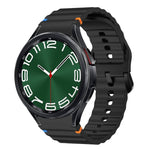 波浪紋縫線矽膠錶帶，適用於 Samsung Galaxy Watch 7 40 / 44mm、Samsung Galaxy Watch 6 Classic、Samsung Galaxy Watch 6 40 / 44mm、Samsung Galaxy Watch 5 40 / 44mm