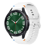 波浪紋縫線矽膠錶帶，適用於 Samsung Galaxy Watch 7 40 / 44mm、Samsung Galaxy Watch 6 Classic、Samsung Galaxy Watch 6 40 / 44mm、Samsung Galaxy Watch 5 40 / 44mm