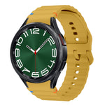 波浪紋縫線矽膠錶帶，適用於 Samsung Galaxy Watch 7 40 / 44mm、Samsung Galaxy Watch 6 Classic、Samsung Galaxy Watch 6 40 / 44mm、Samsung Galaxy Watch 5 40 / 44mm