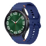 波浪紋縫線矽膠錶帶，適用於 Samsung Galaxy Watch 7 40 / 44mm、Samsung Galaxy Watch 6 Classic、Samsung Galaxy Watch 6 40 / 44mm、Samsung Galaxy Watch 5 40 / 44mm