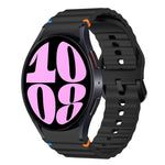 波浪紋縫線矽膠錶帶，適用於 Samsung Galaxy Watch 7 40 / 44mm、Samsung Galaxy Watch 6 Classic、Samsung Galaxy Watch 6 40 / 44mm、Samsung Galaxy Watch 5 40 / 44mm