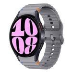 波浪紋縫線矽膠錶帶，適用於 Samsung Galaxy Watch 7 40 / 44mm、Samsung Galaxy Watch 6 Classic、Samsung Galaxy Watch 6 40 / 44mm、Samsung Galaxy Watch 5 40 / 44mm