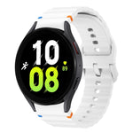 波浪紋縫線矽膠錶帶，適用於 Samsung Galaxy Watch 7 40 / 44mm、Samsung Galaxy Watch 6 Classic、Samsung Galaxy Watch 6 40 / 44mm、Samsung Galaxy Watch 5 40 / 44mm