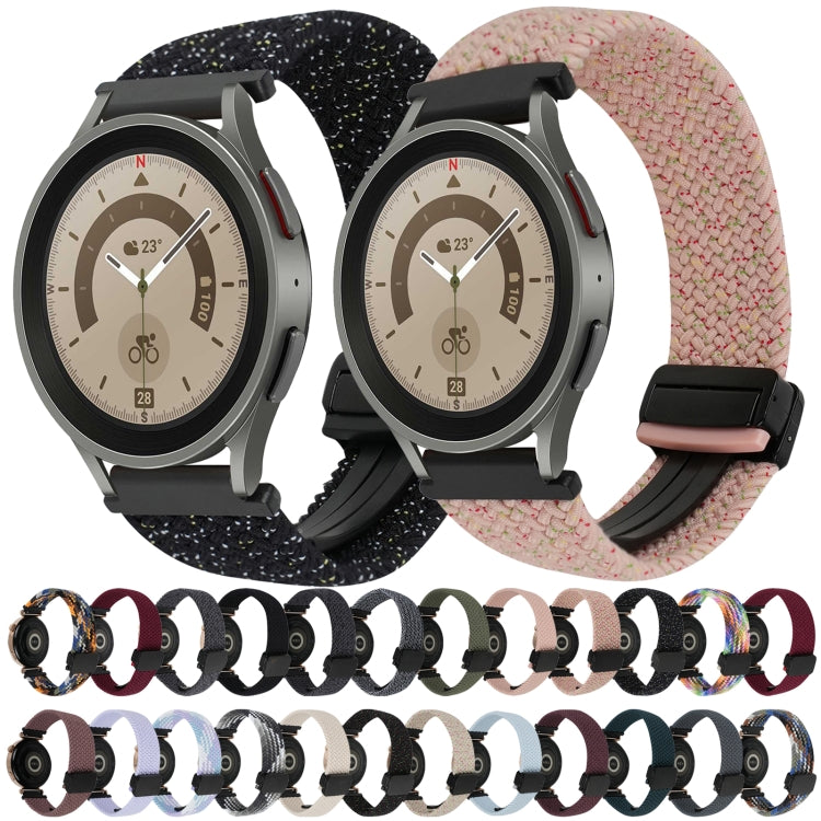 20mm 磁扣編織錶帶，適用於 Samsung Galaxy Watch 5 Pro，適用於 Samsung Gear Sport