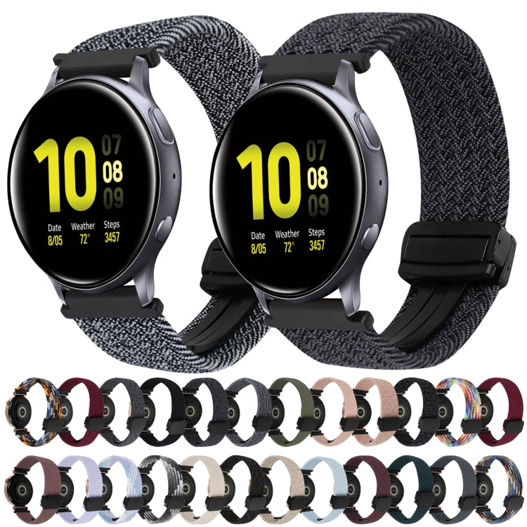 20mm磁性扣編織錶帶，適用三星Galaxy Watch Active 2，適用三星Galaxy Watch 3 41mm