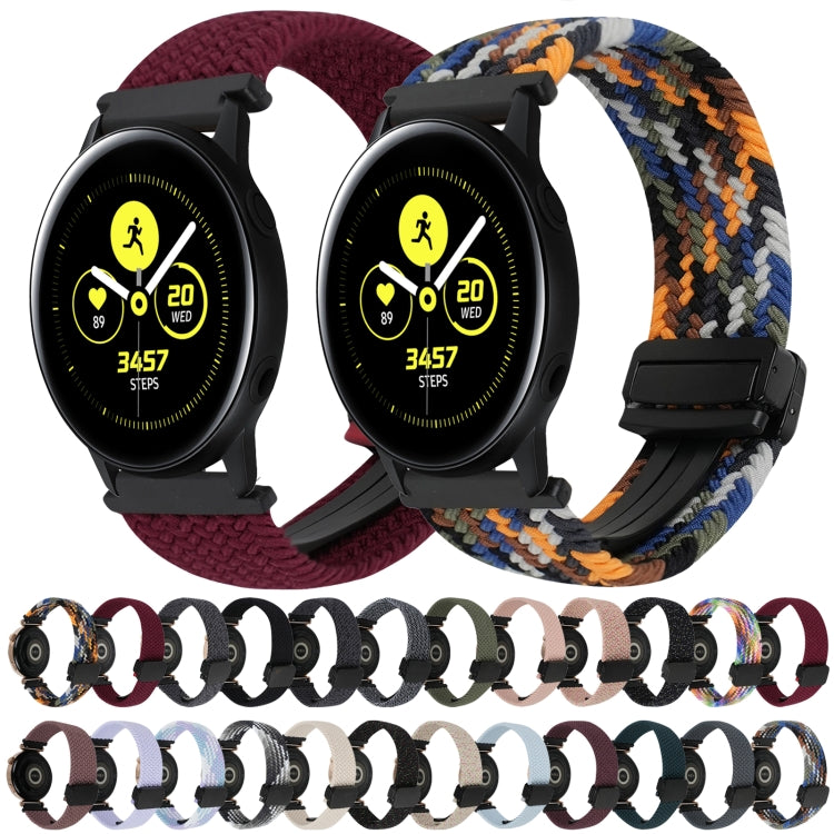 20mm磁性扣編織錶帶，適用三星Galaxy Watch Active，適用三星Galaxy Watch 42mm