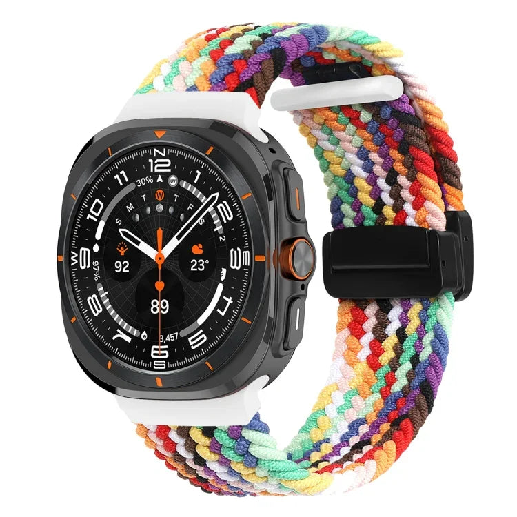 三星 Galaxy Watch Ultra 47mm 折疊磁扣編織錶帶