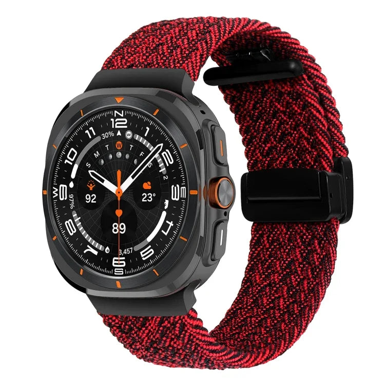 三星 Galaxy Watch Ultra 47mm 折疊磁扣編織錶帶