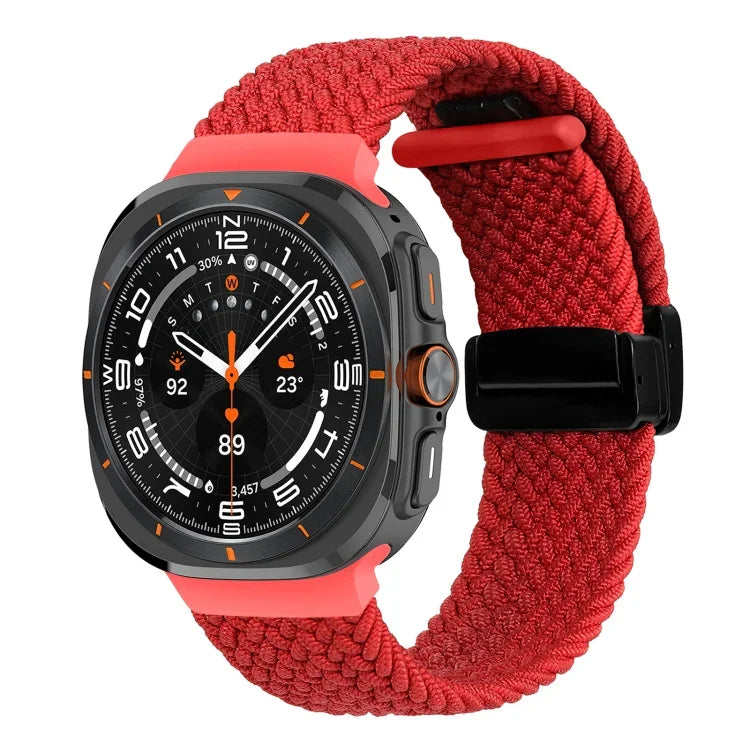 三星 Galaxy Watch Ultra 47mm 折疊磁扣編織錶帶