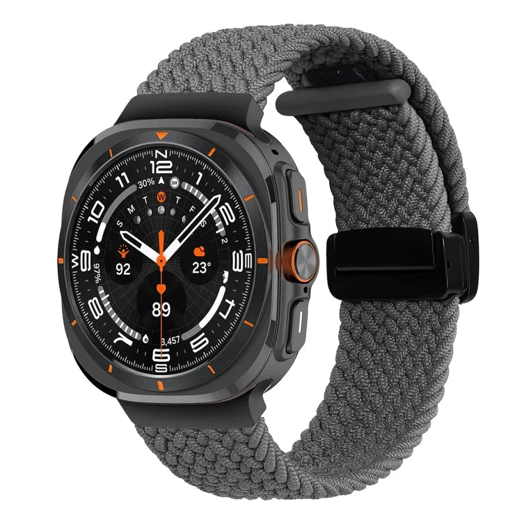 三星 Galaxy Watch Ultra 47mm 折疊磁扣編織錶帶