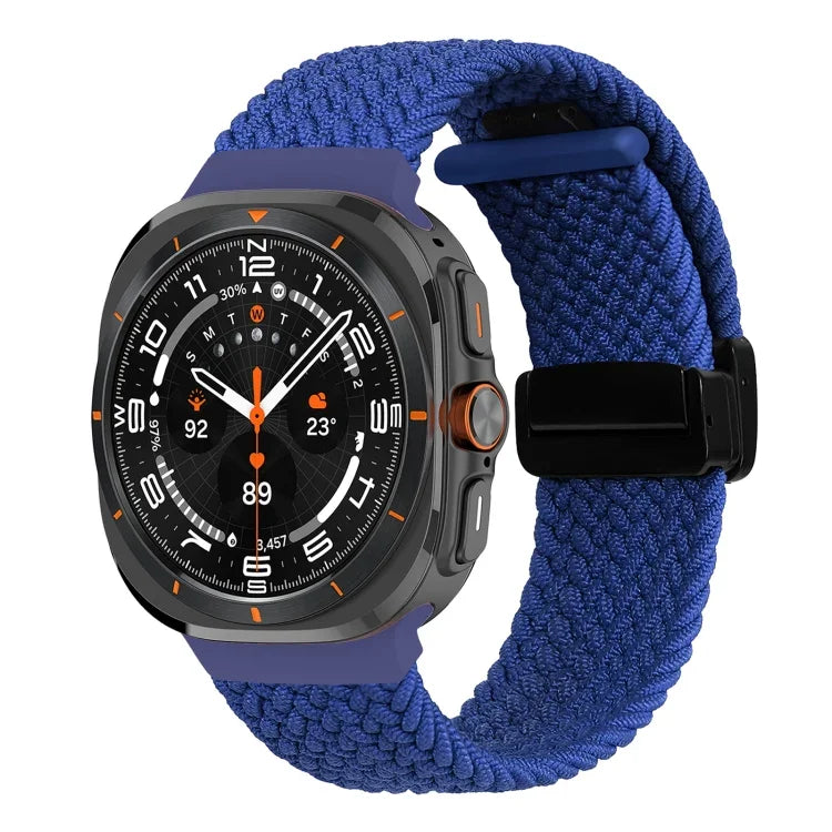 三星 Galaxy Watch Ultra 47mm 折疊磁扣編織錶帶