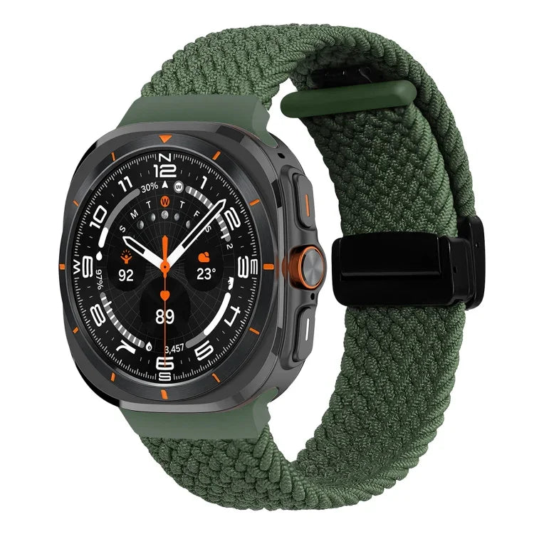 三星 Galaxy Watch Ultra 47mm 折疊磁扣編織錶帶
