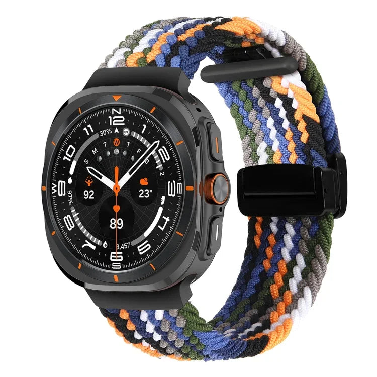 三星 Galaxy Watch Ultra 47mm 折疊磁扣編織錶帶