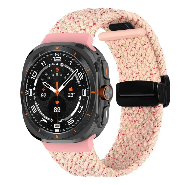 三星 Galaxy Watch Ultra 47mm 折疊磁扣編織錶帶