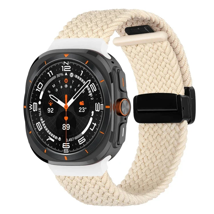 三星 Galaxy Watch Ultra 47mm 折疊磁扣編織錶帶