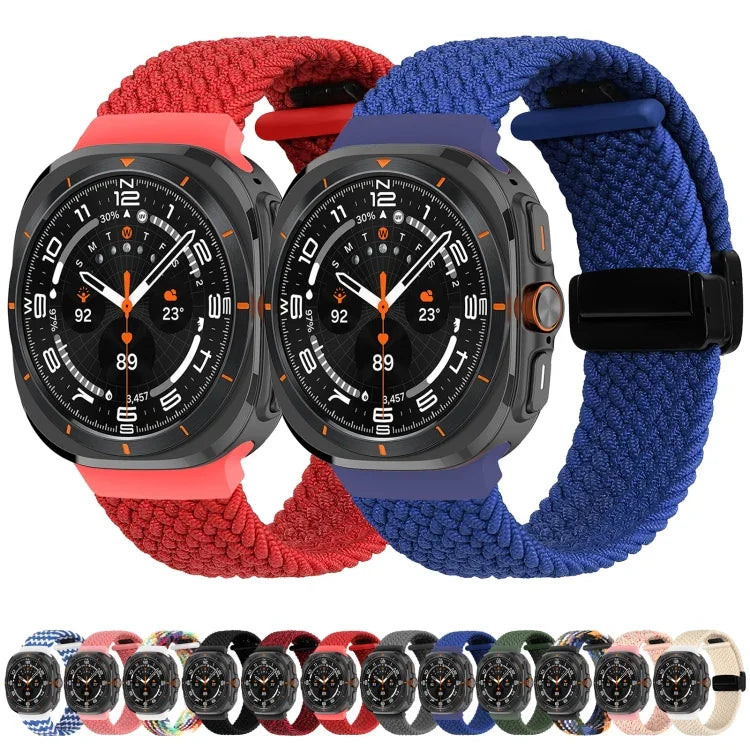 三星 Galaxy Watch Ultra 47mm 折疊磁扣編織錶帶