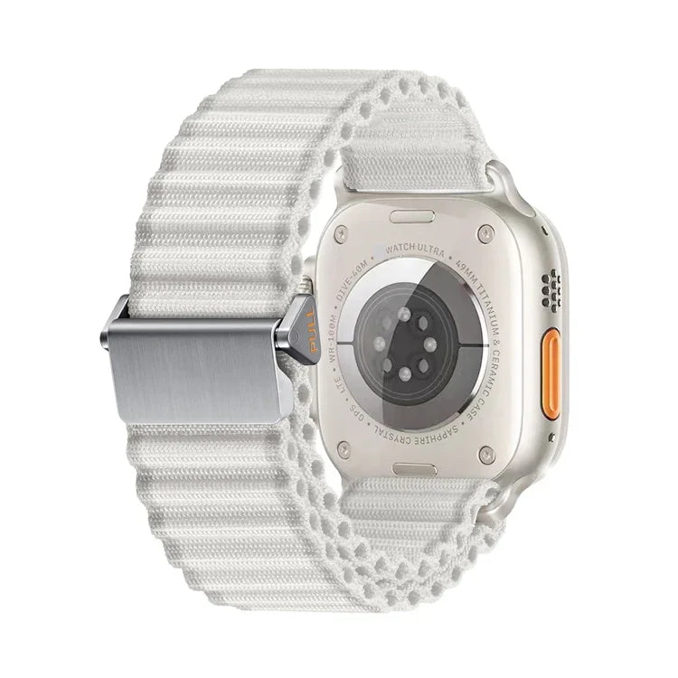 越野磁吸扣編織尼龍錶帶，適用於 Apple Watch SE 2023 44mm，適用於 Apple Watch SE 2023 40mm，適用於 Apple Watch Ultra 2 49mm，適用於 Apple Watch Series 9 45mm，適用於 Apple Watch Series 9 41mm，適用於 Apple Watch Ultra 49mm