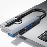 ADS-805 8 針 + Type-C 至 USB-C 數據 + USB 2.0 / 3.0 + SD / TF 卡讀器集線器擴充轉換器, ADS-805
