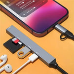 ADS-805 8 針 + Type-C 至 USB-C 數據 + USB 2.0 / 3.0 + SD / TF 卡讀器集線器擴充轉換器, ADS-805