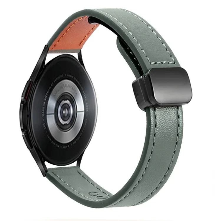 Slim Magnetic Buckle 20mm Microfiber Leather Watch Band, For Samsung Galaxy Watch 4  40 / 44mm, For Samsung Galaxy Watch 4 Classic 42 / 46mm