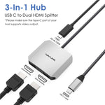WAVLINK UHP510 Pro 87W PD 充電 USB C 至雙 HD 轉換器 4K 60Hz 螢幕轉接器