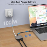 WAVLINK UHP510 Pro 87W PD 充電 USB C 至雙 HD 轉換器 4K 60Hz 螢幕轉接器