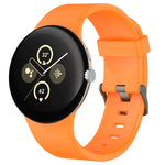 Solid Color Sports Silicone Watch Band, For Google Pixel Watch 4 / Watch 3 45mm