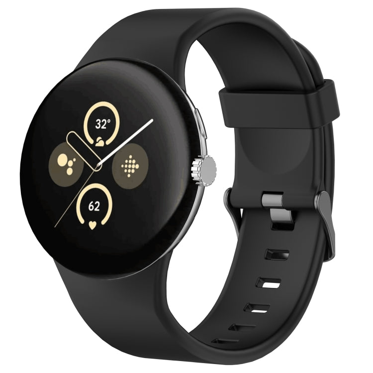 Solid Color Sports Silicone Watch Band, For Google Pixel Watch 4 / Watch 3 45mm