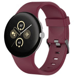 Solid Color Sports Silicone Watch Band, For Google Pixel Watch 4 / Watch 3 45mm