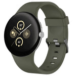 Solid Color Sports Silicone Watch Band, For Google Pixel Watch 4 / Watch 3 45mm