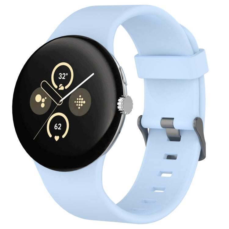 Solid Color Sports Silicone Watch Band, For Google Pixel Watch 4 / Watch 3 45mm