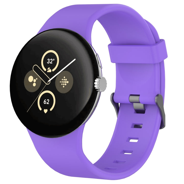 Solid Color Sports Silicone Watch Band, For Google Pixel Watch 4 / Watch 3 45mm
