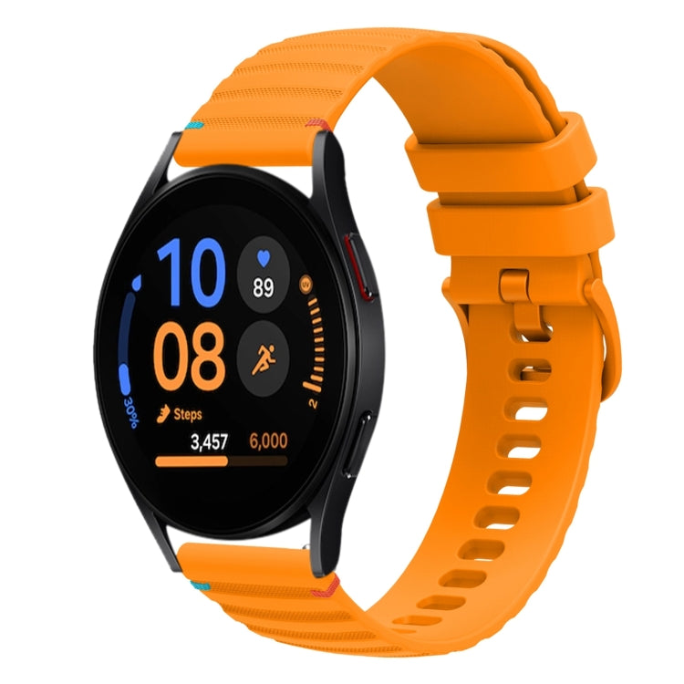 波浪點綴縫線20mm矽膠錶帶，適用於Samsung Galaxy Watch FE 40mm，Samsung Galaxy Watch 7 40 / 44mm，Samsung Galaxy Watch 6 Classic 43 / 47mm，Samsung Galaxy Watch 6 40 / 44mm