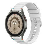 波浪點綴縫線 20mm 矽膠錶帶，適用於 Samsung Galaxy Watch 5 40 / 44mm，適用於 Samsung Galaxy Watch 5 Pro 45mm，適用於 Samsung Galaxy Watch 4 40 / 44mm，適用於 Samsung Galaxy Watch 4 Classic 42 / 46mm