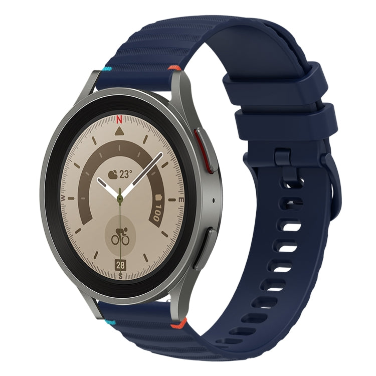 波浪點綴縫線 20mm 矽膠錶帶，適用於 Samsung Galaxy Watch 5 40 / 44mm，適用於 Samsung Galaxy Watch 5 Pro 45mm，適用於 Samsung Galaxy Watch 4 40 / 44mm，適用於 Samsung Galaxy Watch 4 Classic 42 / 46mm