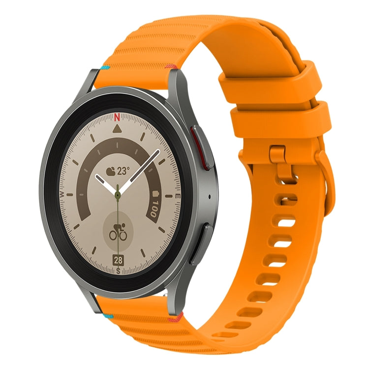 波浪點綴縫線 20mm 矽膠錶帶，適用於 Samsung Galaxy Watch 5 40 / 44mm，適用於 Samsung Galaxy Watch 5 Pro 45mm，適用於 Samsung Galaxy Watch 4 40 / 44mm，適用於 Samsung Galaxy Watch 4 Classic 42 / 46mm