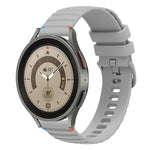 波浪點綴縫線 20mm 矽膠錶帶，適用於 Samsung Galaxy Watch 5 40 / 44mm，適用於 Samsung Galaxy Watch 5 Pro 45mm，適用於 Samsung Galaxy Watch 4 40 / 44mm，適用於 Samsung Galaxy Watch 4 Classic 42 / 46mm