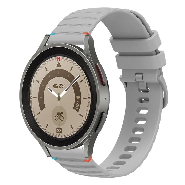 波浪點綴縫線 20mm 矽膠錶帶，適用於 Samsung Galaxy Watch 5 40 / 44mm，適用於 Samsung Galaxy Watch 5 Pro 45mm，適用於 Samsung Galaxy Watch 4 40 / 44mm，適用於 Samsung Galaxy Watch 4 Classic 42 / 46mm
