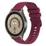 波浪點綴縫線 20mm 矽膠錶帶，適用於 Samsung Galaxy Watch 5 40 / 44mm，適用於 Samsung Galaxy Watch 5 Pro 45mm，適用於 Samsung Galaxy Watch 4 40 / 44mm，適用於 Samsung Galaxy Watch 4 Classic 42 / 46mm