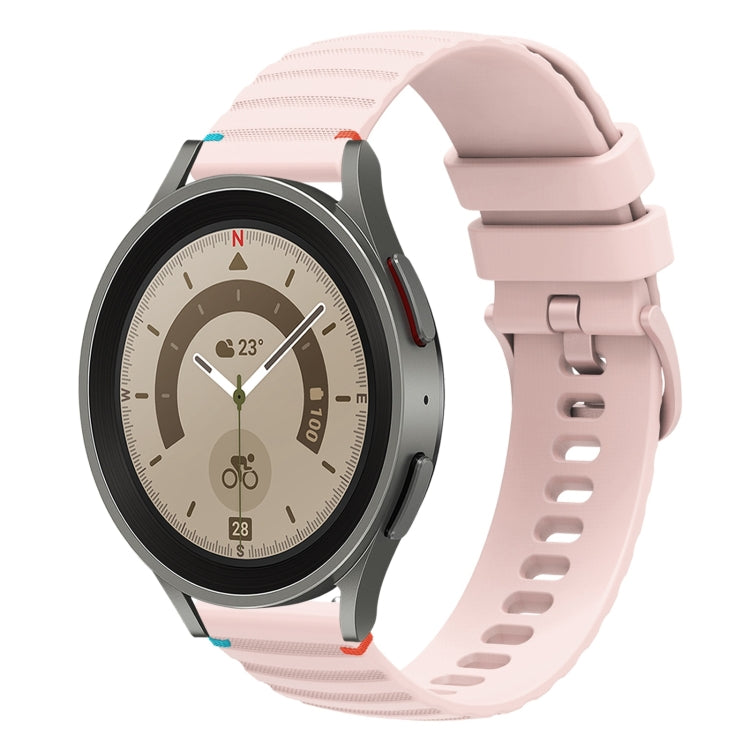 波浪點綴縫線 20mm 矽膠錶帶，適用於 Samsung Galaxy Watch 5 40 / 44mm，適用於 Samsung Galaxy Watch 5 Pro 45mm，適用於 Samsung Galaxy Watch 4 40 / 44mm，適用於 Samsung Galaxy Watch 4 Classic 42 / 46mm