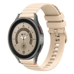 波浪點綴縫線 20mm 矽膠錶帶，適用於 Samsung Galaxy Watch 5 40 / 44mm，適用於 Samsung Galaxy Watch 5 Pro 45mm，適用於 Samsung Galaxy Watch 4 40 / 44mm，適用於 Samsung Galaxy Watch 4 Classic 42 / 46mm