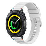 波浪點綴縫線 20mm 矽膠錶帶，適用於 Samsung Galaxy Gear Sport，適用於 Samsung Galaxy Watch Active 2，適用於 Samsung Galaxy Watch3 41mm，適用於 Samsung Galaxy Watch Active